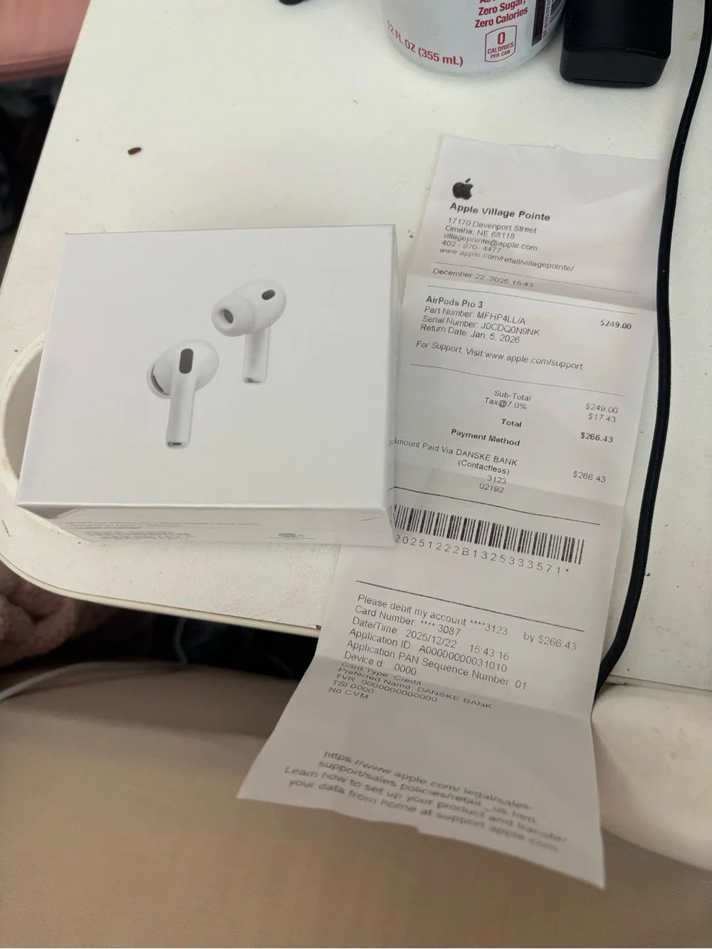 Apple AirPods Pro 3rd Gen Wireless Earbuds - White